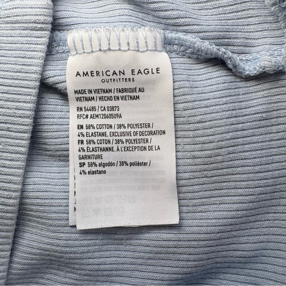 😎American Eagle Outfitters Women’s Light Blue Tank Top Camisole With Lace Medium - Picture 4 of 6